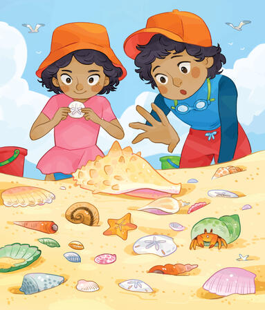 Beach Time - Page Illustration